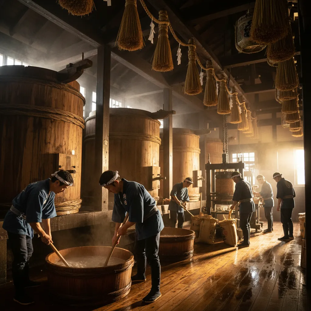 Inside MIZUKI sake brewery
